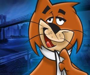 puzzel De verleidelijke kat Fancy-Fancy met zijn witte sjaal om zijn nek