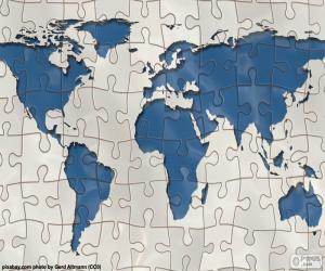 puzzel De wereld kaart puzzel