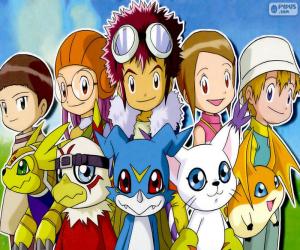 puzzel Digimon de protagonisten