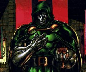 puzzel Doctor Doom is een superschurk en een vijand van de Fantastic Four