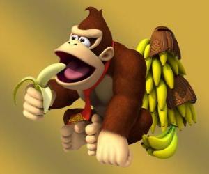 puzzel Donkey Kong, de beroemde gorilla Nintendo