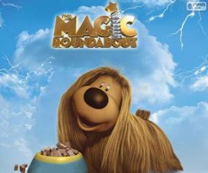 puzzel Dougal, de hond met lang haar von The Magic Roundabout, Minimolen