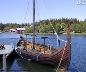 puzzel Drakkar of Vikingschip