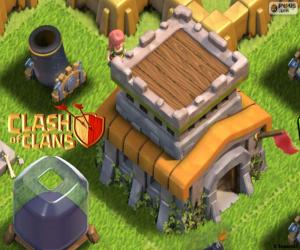 puzzel Drie gebouwen van Clash van Clans