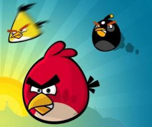 puzzel Drie van de vogels uit Angry Birds