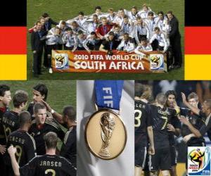 puzzel Duitsland, staat op de 3e in het WK voetbal 2010 Zuid-Afrika