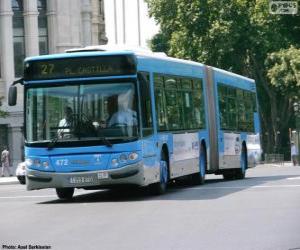 puzzel Een gelede bus van twee modules