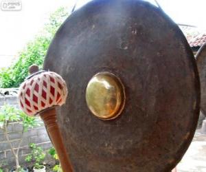 puzzel Een gong, percussie-instrument