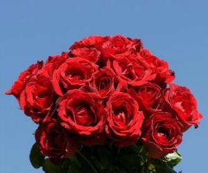 puzzel Een mooi boeket rozen voor je moeder