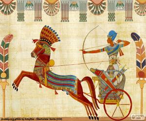 puzzel Egyptische strijder en strijdwagen