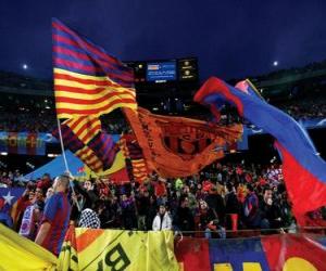 puzzel F. C. Barcelona vlag