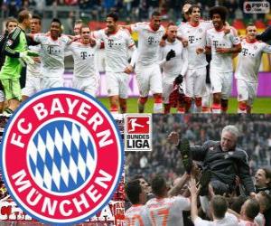 puzzel F. C. Bayern Munich, kampioen van de Bundesliga 2012-2013