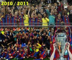 puzzel FC Barcelona, &#8203;&#8203;kampioen van de UEFA Champions League 2010-2011