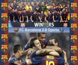 puzzel FC Barcelona kampioen 2011 UEFA Super Cup