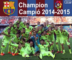 puzzel FC Barcelona, kampioen 2014-2015