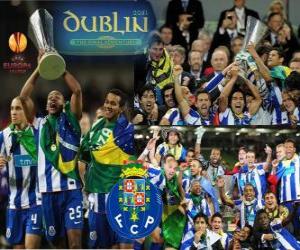 puzzel FC Porto, de kampioen van de UEFA Europa League 2010-2011