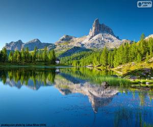 puzzel Federa Lake, Italië