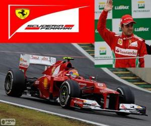 puzzel Felipe Massa - Ferrari - Grand Prix van Brazilië 2012, 3e ingedeeld