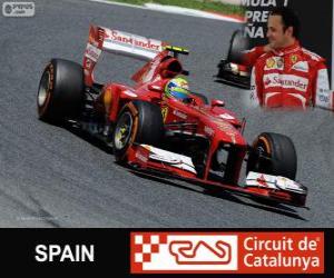 puzzel Felipe Massa - Ferrari - Grand Prix van Spanje 2013, 3e ingedeeld