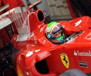 puzzel Felipe Massa - Ferrari - Shanghai 2010