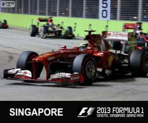 puzzel Felipe Massa - Ferrari - Singapore, 2013