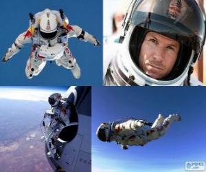 puzzel Felix Baumgartner springen stratosfeer