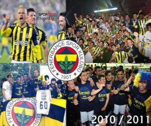 puzzel Fenerbahçe SK, kampioen van de Turkse voetbalcompetitie, Super Lig 2010-2011