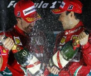 puzzel Fernando Alonso, Felipe Massa, Grand Prix van Korea (2010) (1e en 2e plaats)