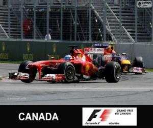 puzzel Fernando Alonso - Ferrari - 2013 Canada Grand Prix, 2º ingedeeld