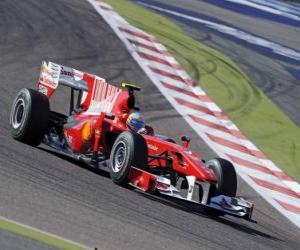 puzzel Fernando Alonso - Ferrari - Bahrain 2010