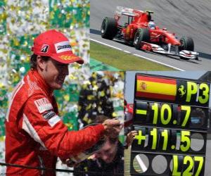 puzzel Fernando Alonso - Ferrari-GP van Brazilië 2010 (3e plaats)