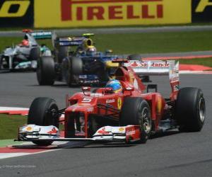 puzzel Fernando Alonso - Ferrari - Grand Prixe Engeland 2012, 2e plaats