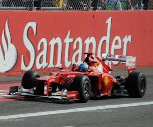 puzzel Fernando Alonso - Ferrari - Grand Prix van Italië 2012, 3e ingedeeld
