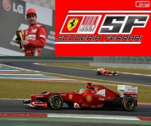 puzzel Fernando Alonso - Ferrari - Grand Prix van Korea in het zuiden 2012, 3e ingedeeld