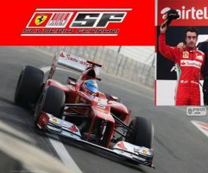 puzzel Fernando Alonso - Ferrari - Grand Prix van de India 2012, 2e ingedeeld