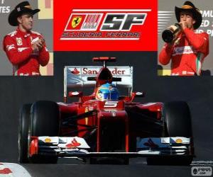 puzzel Fernando Alonso - Ferrari - Grand Prix van Verenigde Staten 2012, 3e ingedeeld