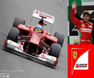 puzzel Fernando Alonso - Ferrari - Grand Prix van Brazilië 2012, 2º ingedeeld