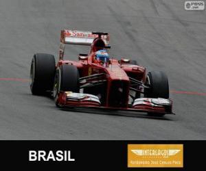 puzzel Fernando Alonso - Ferrari - Grand Prix van Brazilië 2013, 3e ingedeeld