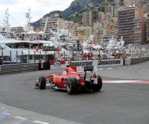 puzzel Fernando Alonso - Ferrari - Monte-Carlo 2010