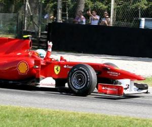 puzzel Fernando Alonso - Ferrari - Monza 2010