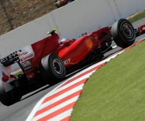 puzzel Fernando Alonso - Ferrari - Silverstone 2010