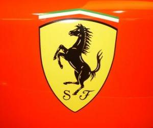 puzzel Ferrari-logo, de Italiaanse sportwagen merk