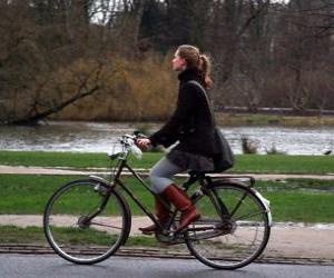 puzzel Fiets met de eigenaar