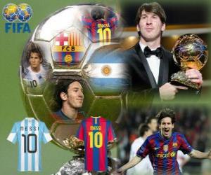 puzzel FIFA Ballon d'Or 2010 Winnaar Lionel Messi