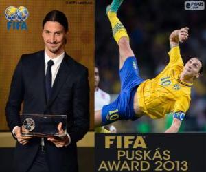 puzzel FIFA Puskás Award 2013 voor Zlatan Ibrahimovic