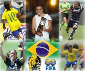 puzzel FIFA Women's World Player of the Year 2010 winnaar van Marta Vieira da Silva