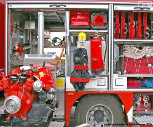 puzzel Fire truck apparatuur