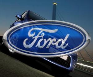 puzzel Ford-logo. Amerikaanse automerk