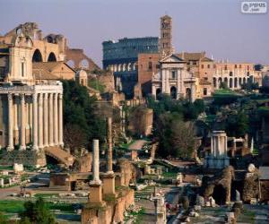 puzzel Forum Romanum, Rome, Italië