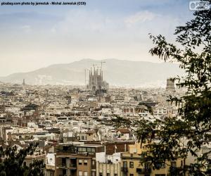 puzzel Foto van Barcelona